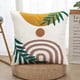 thumbnail image 1 of Funda de almohada SSuperp Diseño de hojas geométricas medievales 18 x 18 pulgadas estilo 1, 1 of 5