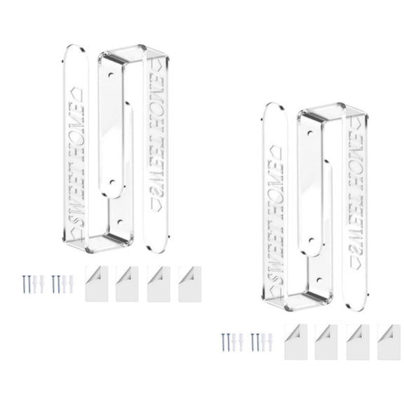 2Pcs Modern Clear Acrylic Curtain Holdbacks Wall Mount Drapery Tiebacks Curtain Hooks Window Treatments Accessories
