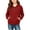 Red, variant on asjyhkr Girls Knitted Hoodies Long Sleeve Pullover Ribbed Soft Comfy Everyday Wear Teens 1/4 Button Fall Fashion Tops(14-15 Years,Yellow)