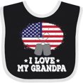 thumbnail image 3 of Inktastic I Love My Grandpa Military Grandson Boys or Girls Baby Bib, 3 of 4