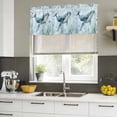 thumbnail image 4 of Coastal Whale Curtain Valances for Windows, Kitchen Valance Window Treatments Panel 2 Pack, Nautical Ocean Shells Seaweed Coral Rod Pocket Short Curtains for Bathroom Bedroom 42 x 18 Inch, 4 of 8