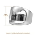 thumbnail image 6 of HZMAN Stainless Steel Polished Beer Bottle Opener Ring (Silver,10), 6 of 6