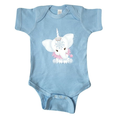 

Inktastic Elecorn White Lumi Elephant Unicorn Beautiful Magic Gift Baby Boy or Baby Girl Bodysuit