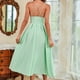 thumbnail image 4 of Vestidos Para Mujer Vestidos A Media Pierna de Moda Sin Mangas Erógeno Casual Sin Espalda Color Sólido Vestido Con Cuello en V Odeerbi  ODB162738, 4 of 9