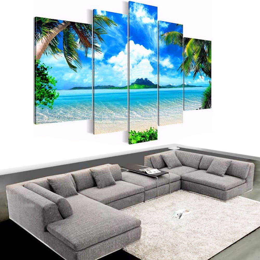 Sea Beach Landscape Canvas Print Art Painting Wall Picture Home Decor Unframed 