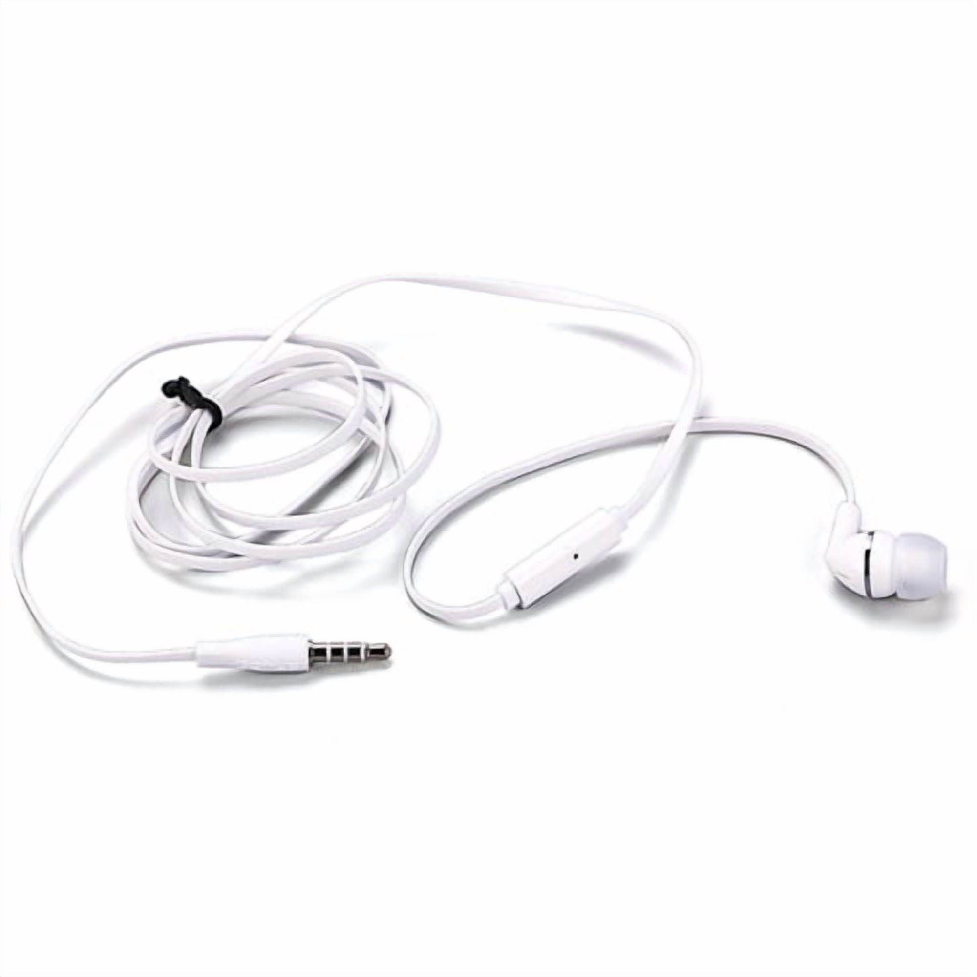 Mono Headset Earphone w Mic for Motorola Moto G 5G (2022)/Moto G 5G (2023)/Moto 5G (2024)/Moto 5G (2025)  - Wired Earbud 3.5mm Single Headphone Hands-free Microphone White