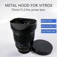 thumbnail image 5 of Square Metal Camera Lens Hood With Cap For Viltrox 75mm F1.2 Pro Prime Lens Nehe, 5 of 5