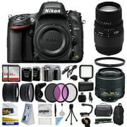 Nikon D610 DSLR Digital Camera with 18-55mm VR II + Sigma 70-300mm Lens + 128GB Memory + 2 Batteries + Charger + LED Video Light + Backpack + Case + Filters + Auxiliary Lenses + More!