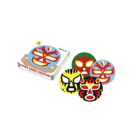 

Kole Imports AA804-10 Gamago Lucha Libre Coasters - Pack of 10
