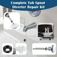 thumbnail image 7 of 4 Set Tub Spout Diverter Repairing Kit Includes 2 Metal Stem 2 Cup Seals 2 Bathroom Shower Bathtub Bathtub Faucet Replacement Parts Bathtub Spout Set, 7 of 7