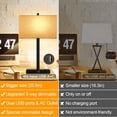 thumbnail image 2 of Set of 2 Touch Table Lamps,3 Way Dimmable with USB Ports, 2 of 5