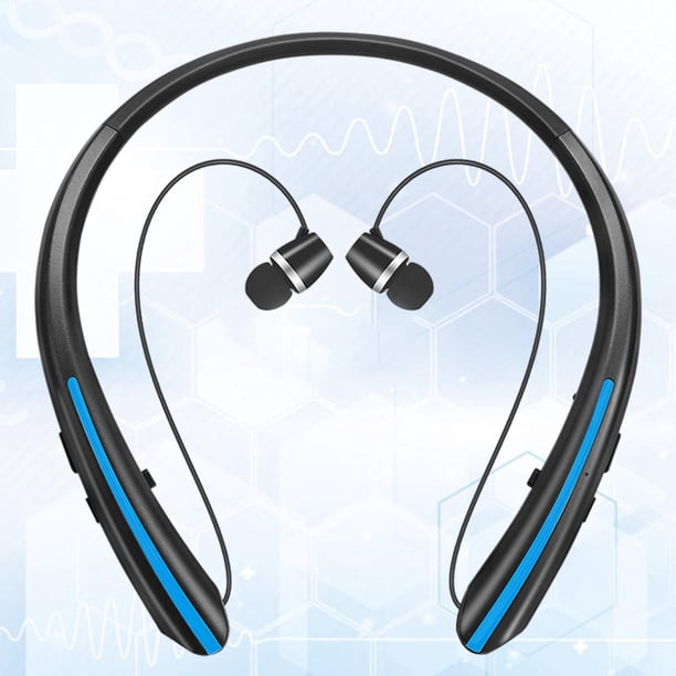 Auriculares Bluetooth Inalámbricos Soledad con Banda para el Cuello y Cancelación de Ruido Azul