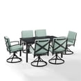 thumbnail image 4 of Crosley Furniture Kaplan 7 Piece Metal Outdoor Dining Set in Mist Green, 4 of 17