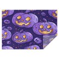 thumbnail image 1 of Rectangle Table Clothes Purple Pumpkin Skull Happy Halloween Table Cloth,Pattern Washable Table Cloths for Picnic Party Halloween Fall Thanksgiving Christmas, 1 of 5