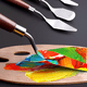 thumbnail image 5 of Espatulas Pintar Oleo Arte Escultura Pintura Artista 5 Pzs Marron/Plata, 5 of 5