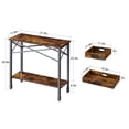 thumbnail image 6 of VECELO Console Table, 2-Tier Narrow Entryway Table, Industrial Sofa Table with Shelves for Living Dinning Room Hallway Kitchen, Brown, 6 of 8