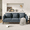 Charcoal, variant on 80" Soft Cozy Fabric Sillones Para Sala Sofa, Para Sala Sofa with Solid Wood Frame, Para Sala Sofas with Modern Style for Living & Study Spaces, Grey
