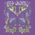 thumbnail image 2 of Girl's Lost Gods Keep Growing Butterfly  Graphic Tee Purple Berry X Small, 2 of 4