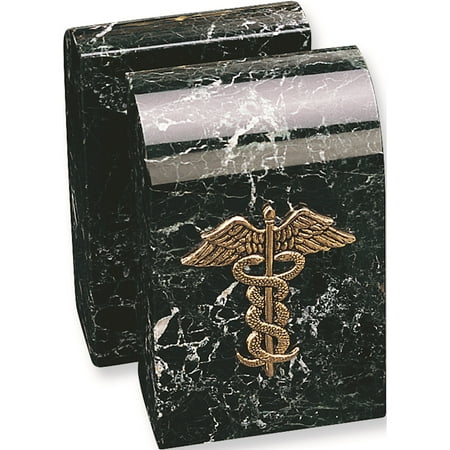 Marble Medical Caduceus Bookends - Medical Emblem Marble Bookends Designer Jewelry by Sweet Pea