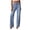 Blue, variant on LYMAYTER Women Loose Jeans Comfy Casual Loose Fit Patchwork Wide Leg for Denim Pants Everyday Wear S-XL