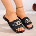 thumbnail image 5 of Ytobaz Slide Sandals for women Woven Buckle Flat Sandals Open Toe Slides Office Vacation Travel Walking Daily Casual Comfortable Footwear, 5 of 9