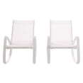 thumbnail image 5 of Modway Traveler Rocking Lounge Chair Outdoor Patio Mesh Sling Set of 2 in White White, 5 of 6