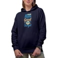 thumbnail image 2 of Our Mom Was a Great Mom and We Will Never Forget, Mother's Day, Navy Blue Hooded Sweatshirt or Hoodie, Small, 2 of 5