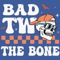 thumbnail image 2 of Bad Two The Bone 2nd Birthday Shirt for Boys – NH2 Creative Retro Skull 2 Year Old Birthday Outfit, 2 of 4