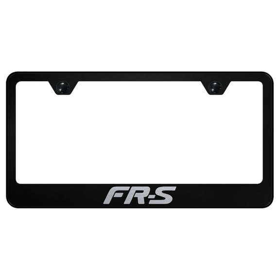 Toyota FR-S Laser Etched Logo Stainless Steel License Plate Frame (Black)