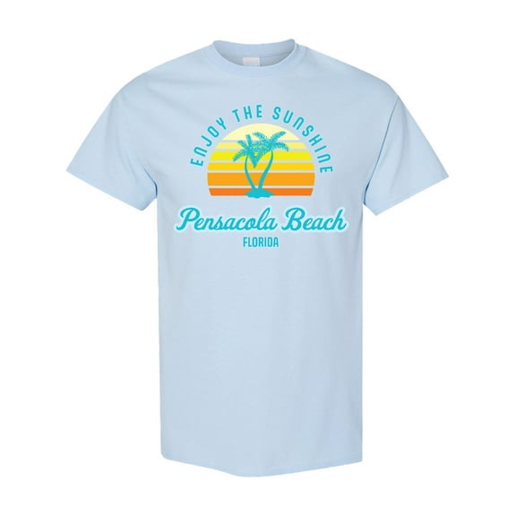 Inktastic Summer Enjoy the Sunshine Pensacola Beach Florida in Blue T-Shirt