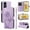 Purple, variant on Wallet Case for OPPO A1 Pro 5G, Kickstand and 3 Card Slots, Shockproof and Scratch Resistant, Purple