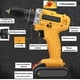 thumbnail image 3 of Taladro Atornillador De Impacto Inalámbrico Con 2 Baterías Amarillo c/Estuche, 3 of 5