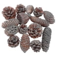 thumbnail image 1 of Juego de decoración navideña de piñas con vaina de loto seca artesanal (estilo aleatorio), 1 of 3