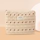 thumbnail image 2 of Bolsa de maquillaje acolchada para mujer, acolchada, de algodón floral, de viaje para mujer (flor rayada), 2 of 6