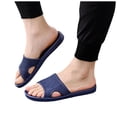 thumbnail image 7 of Mens Non-Slip EVA Slide Slippers Quick Dry Bathroom Shower Pool Sandals Indoor Outdoor Lightweight Arch Support Dark Blue (US 7.5-10.5),Size 7.5, 7 of 7