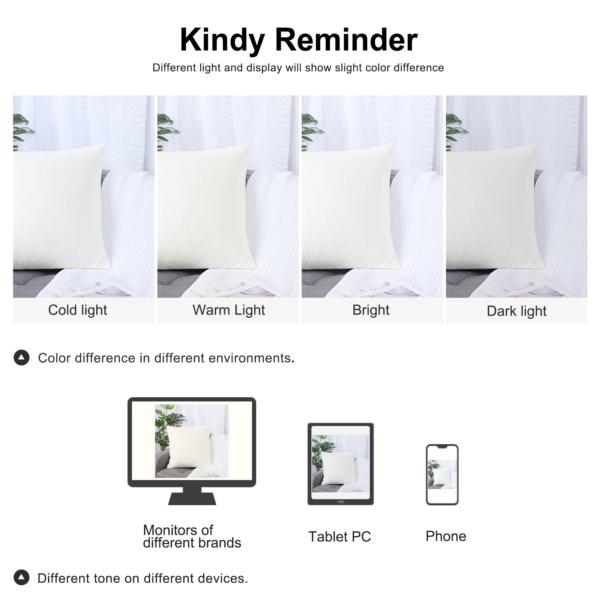 Unique Bargains Soft Water Repellent Throw Pillow Covers White 16"x16"