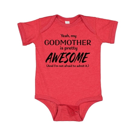 

Inktastic Yeah My Godmother is Pretty Awesome Gift Baby Boy or Baby Girl Bodysuit