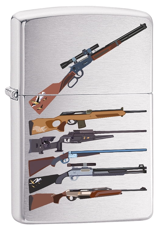 Zippo Lighter Rifle Designs Brushed Chrome 79725