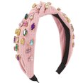 thumbnail image 1 of Diademas para mujer,Diademas para mujer,Diademas para mujer Diademas,Diadema ancha anudada,Diadema superior adornada con joyas,Diadema elegante para el cabello para mujer, 1 of 6