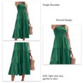 thumbnail image 1 of Vestido de mujer Falda en capas de un solo hombro con diseño fruncido de color puro de una pieza para el verano, 1 of 3