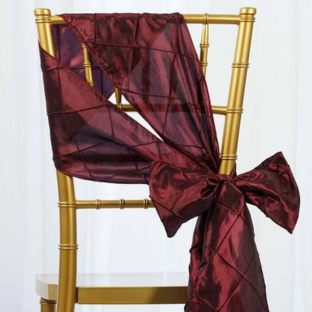 Make Pew Bows Wedding Efavormart 5 PCS x Pintuck Chair Sash for Wedding Events Banquet Decor Chair Bow Sash Party Decoration Supplies ()