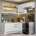 thumbnail image 2 of Cocina Integral Completa Esquinera 349cm Glamy Madesa 06 Blanco, 2 of 8