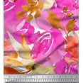 thumbnail image 1 of Soimoi Velvet Fabric Flower Watercolor Print Fabric by the Yard 58 Inch Wide, 1 of 3