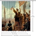 thumbnail image 6 of Columbus Day Waterproof Shower Curtain Sets with Hook, Printed Design - Bathroom Decoration - 3 Piece Set, 6 of 6