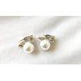 thumbnail image 3 of Clip-on Earrings Faux Pearl Silver Back with Crystal Accent Ball Pearl Clip, 3 of 4