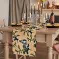 thumbnail image 2 of Table Runners 72 Inches Long Dress Scarves, Blueberry Spring Leaves Farmhouse Kitchen/Dining Table Runner, Coffee Tablerunners, Brown Botanical Branches 14x72 Inch, 2 of 9