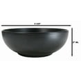 thumbnail image 4 of Pack Of 6 Modern Matte Black Melamine Round Appetizer Rice Shallow Bowls 16oz, 4 of 9
