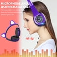 thumbnail image 2 of Auriculares Bluetooth 5.0, TSV Auriculares inalámbricos con orejas de gato Over-Ear, Auriculares ple, 2 of 6