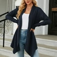 thumbnail image 2 of Fiaer Cardigan Sweaters For Women Trendy Long Sleeve Casual Loose Solid Open Front Cozy Knit Tops Navy XL, 2 of 8