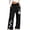 Black, variant on Girls Wide Leg Sweatpant Fall Winter Fashion Fleece Warm Cute Print Trousers Elastic Waist Wide Leg Pants With Pockets (11-12 Years, Light Blue-A)